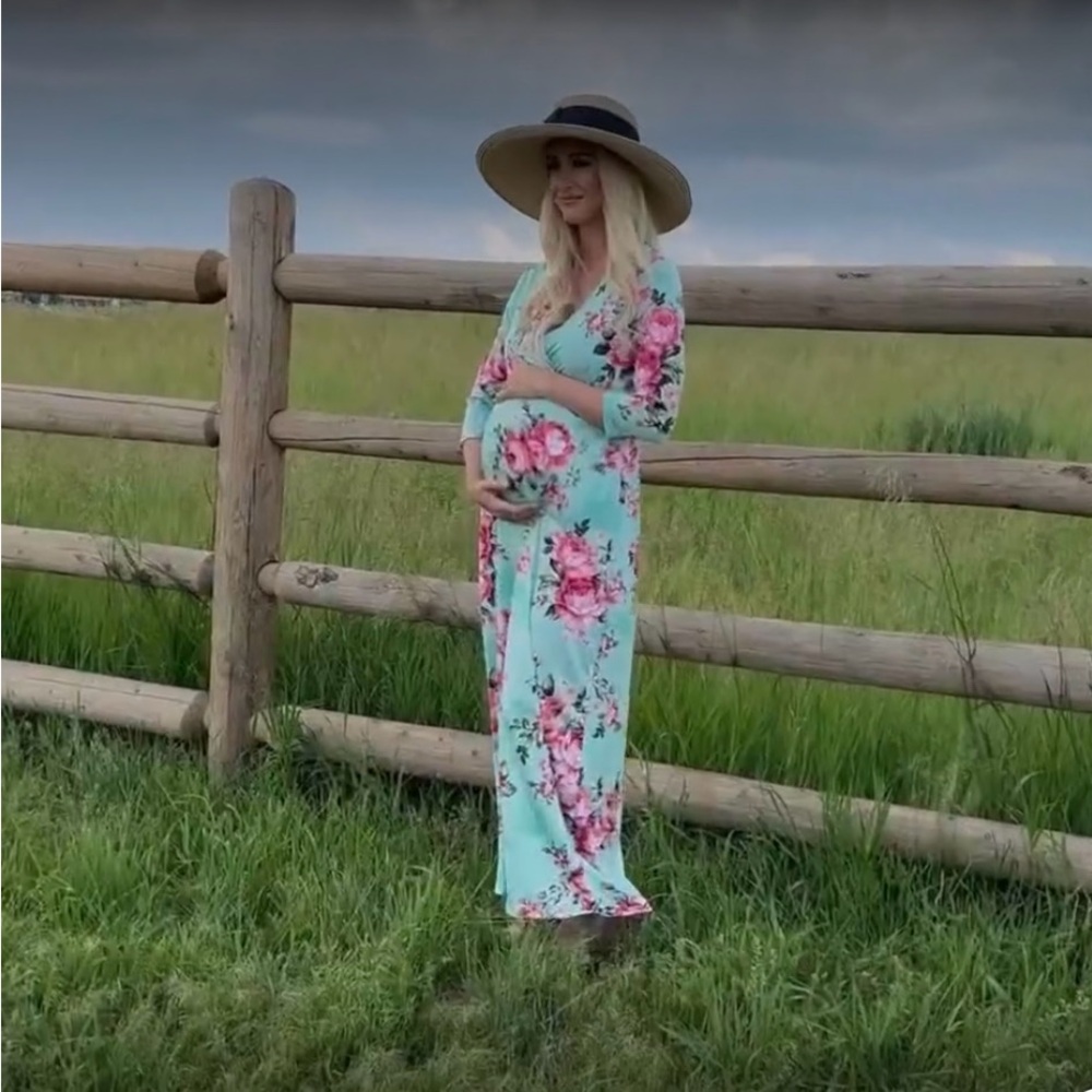 Maternity maxi dress